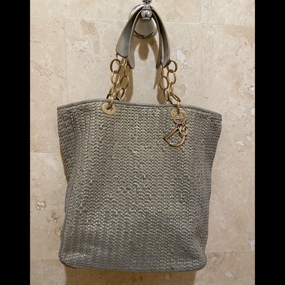 Dior Handbags - Christian Dior Metallic Leather Tote